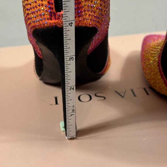 Thalia Sodi Rayenn “Red Hot Flame” Rhinestone Ankle Boots | Size 6.5M | NEW - Picture 9 of 11